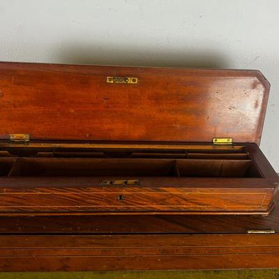 Small Circa 1860's Secretary Desk with Hand Cut Dovetail Drawers 