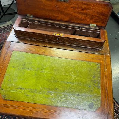 Small Circa 1860's Secretary Desk with Hand Cut Dovetail Drawers 