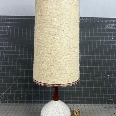 MCM Ceramic and TEAK Desk Lamp