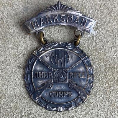 vintage NRA JUNIOR RIFLE CORPS MARKSMAN BADGE 