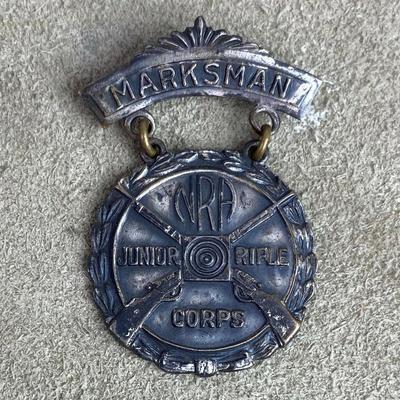  vintage NRA JUNIOR RIFLE CORPS MARKSMAN BADGE 