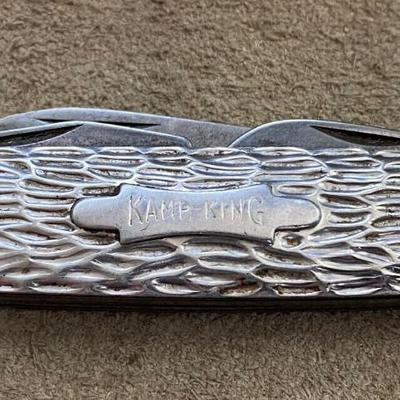  vintage IMPERIAL USA SMALL 2 BLADE PENKNIFE CRACKED ICE HANDLES