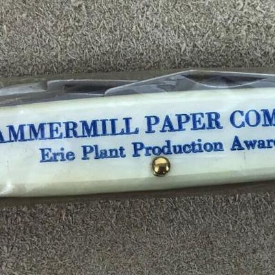  vintage USA MADE FOLDING BLADE POCKETKNIFE HAMMERMILL PAPER 