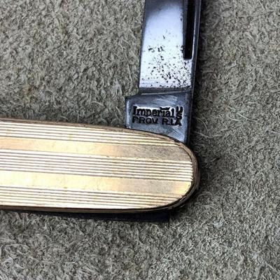  vintage IMPERIAL GOLD FILLED 2 BLADE FOLDING POCKETKNIFE