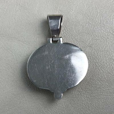  vintage STERLING SILVER & RED JASPER PENDANT TAXCO MEXICO