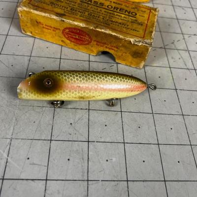 ANTIQUE BASS-ORENO Bass Fishing Lure in Original Box