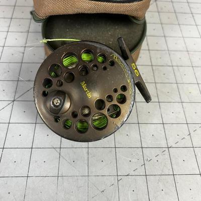 Martin No. 56 Fly Reel with Line and a Case