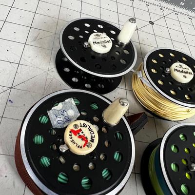 (4) Pflueger Medalist Fly Reel Spools 