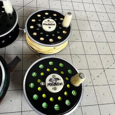 (4) Pflueger Medalist Fly Reel Spools 