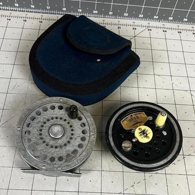 Vintage Sportcraft Fly Reel With Case and Pflueger Spool 