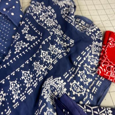 A Large Lot of COWBOY Handkerchiefs SOME Vintage!