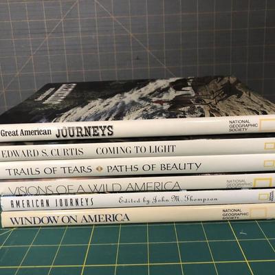 Lot of 6 National Geographic Books HCDJ American Journey