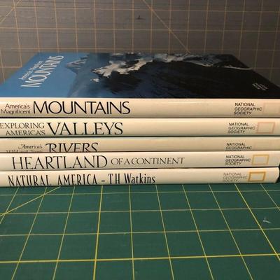 Lot of 5 Vintage National Geographic Society Books HCDJ American Nature