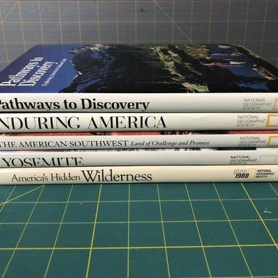 Lot of 5 Vintage National Geographic Society Books HCDJ American Wilderness