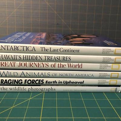 Lot of 6 Vintage National Geographic Society Books HCDJ Wildlife & Exploration