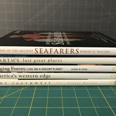 Lot of 5 National Geographic Books HCDJ History and Exploration