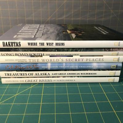 Lot of 6 National Geographic Books HCDJ Nature and Exploration