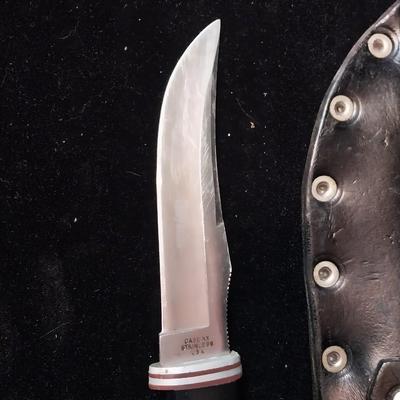 CASE XX FIXED BLADE KNIFE WITH LEATHER SHEATH