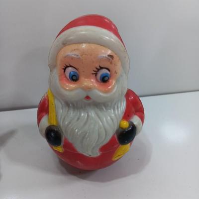 Old Santa toys - Jolly wobbly and Kiddie toys Roly poly bell