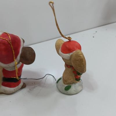 Four little ceramic mice
