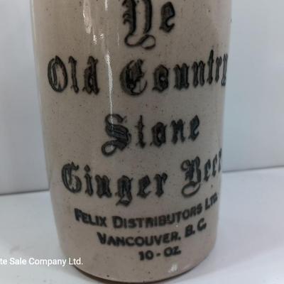 Early 1900â€™s Ye Old Country Stone Ginger Beer Bottle
