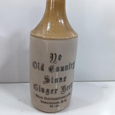 Early 1900â€™s Ye Old Country Stone Ginger Beer Bottle
