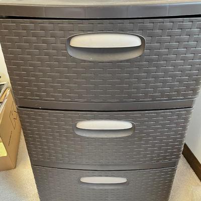 3 drawer storage container on wheels