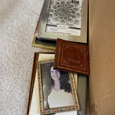 Box of picture frames-many sizes