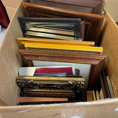 Box of picture frames-many sizes