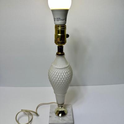 Vintage 1950â€™s Milk Glass Lamp (1 of 3 available in auction)