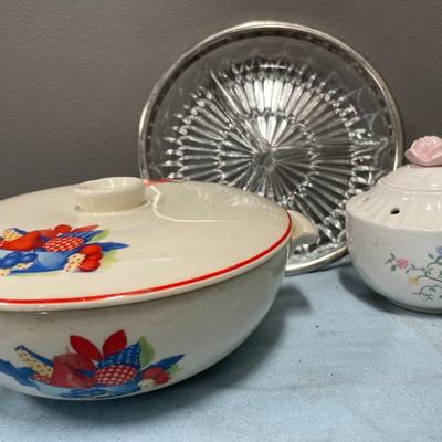 Vintage serving trays and platters
