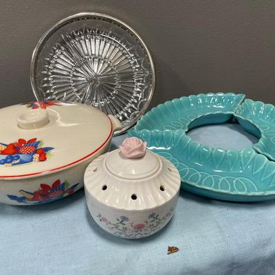 Vintage serving trays and platters