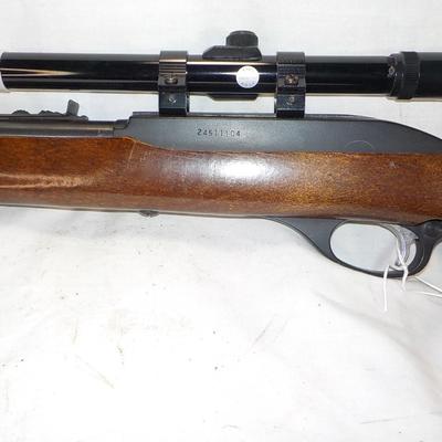 Marlin Glenfield model 60 / 22 LR. semi auto / w/ scope rifle. est. $120 to $250.