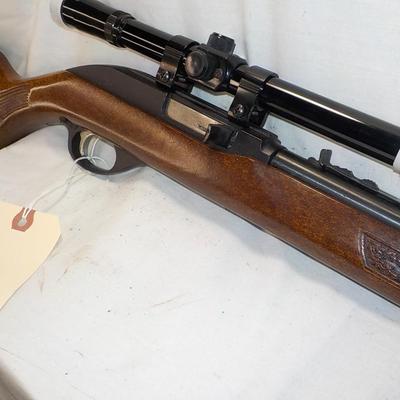 Marlin Glenfield model 60 / 22 LR. semi auto / w/ scope rifle. est. $120 to $250.