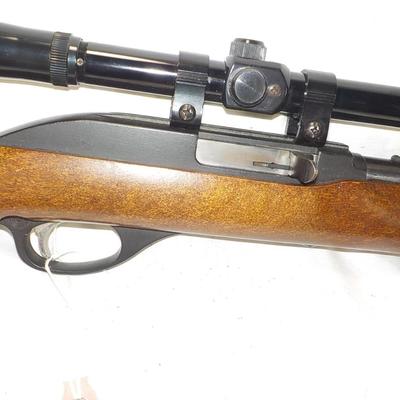 Marlin Glenfield model 60 / 22 LR. semi auto / w/ scope rifle. est. $120 to $250.