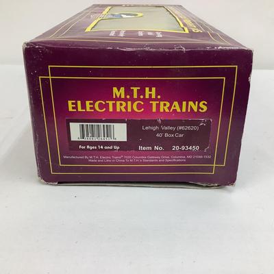 457 M.T.H. Electric Lehigh Valley 40' Box Car O Gauge Freight Cars Train