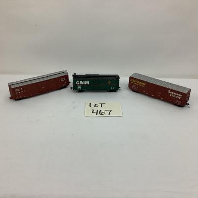 467 Bachmann HO Scale Three Box Cars