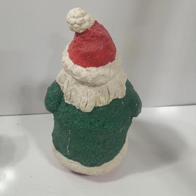 Hand Painted Santa and a ceramic rocking horse planter with teddy bear