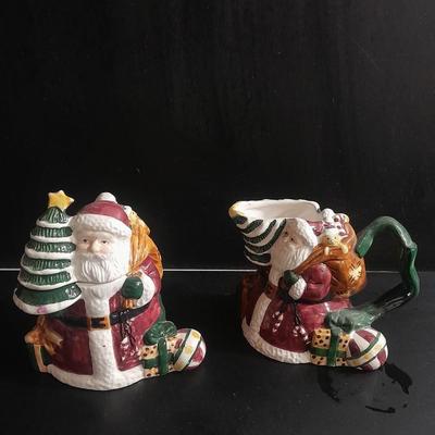 Rosegarden Santa sugar and creamer set