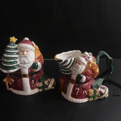 Rosegarden Santa sugar and creamer set