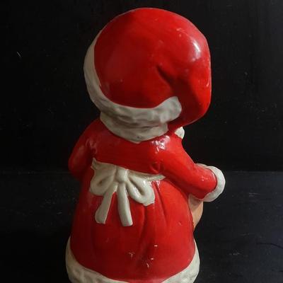 Heritage mint Mrs. Claus candle holder and a Vintage Ardco Mrs. Claus figure