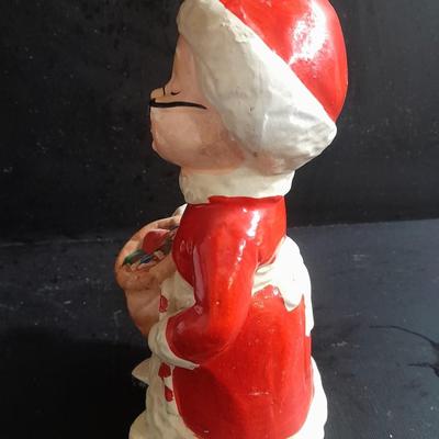 Heritage mint Mrs. Claus candle holder and a Vintage Ardco Mrs. Claus figure