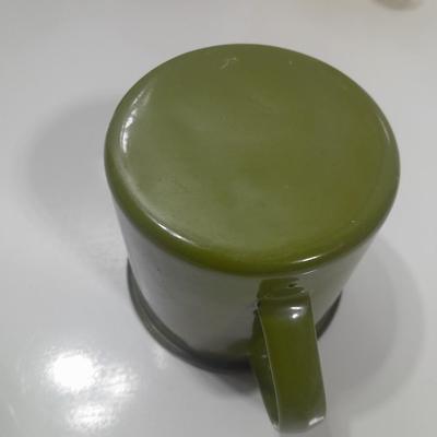 Four Colorful enamel ware metal mugs