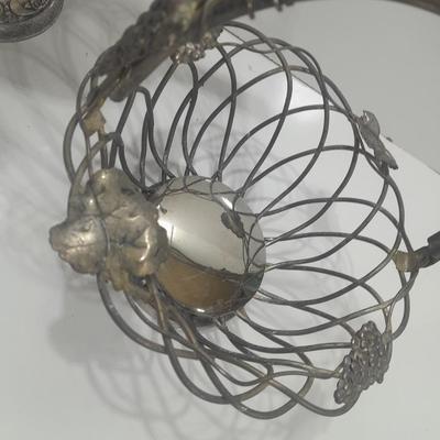Roger's & Bro 2301 pitcher and a Studio Silversmiths metal basket
