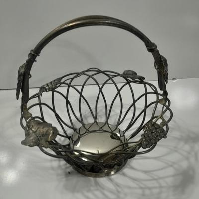 Roger's & Bro 2301 pitcher and a Studio Silversmiths metal basket