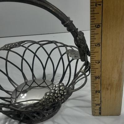 Roger's & Bro 2301 pitcher and a Studio Silversmiths metal basket