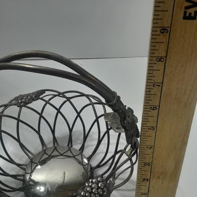 Roger's & Bro 2301 pitcher and a Studio Silversmiths metal basket