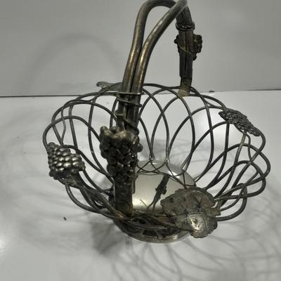 Roger's & Bro 2301 pitcher and a Studio Silversmiths metal basket