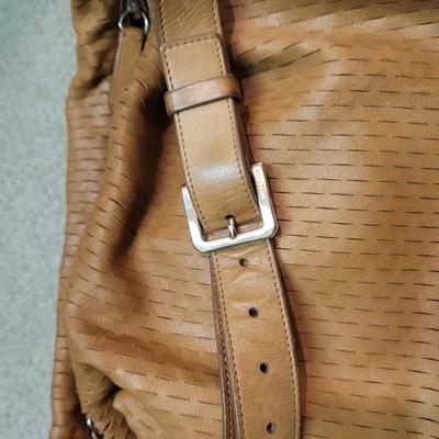 Jil Sander Laser Cut Leather Hobo Handbag (PC1-CE)
