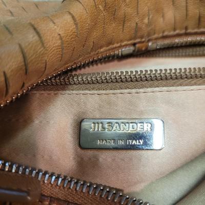 Jil Sander Laser Cut Leather Hobo Handbag (PC1-CE)